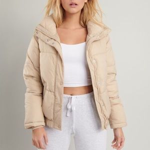 Garage beige puffer jacket